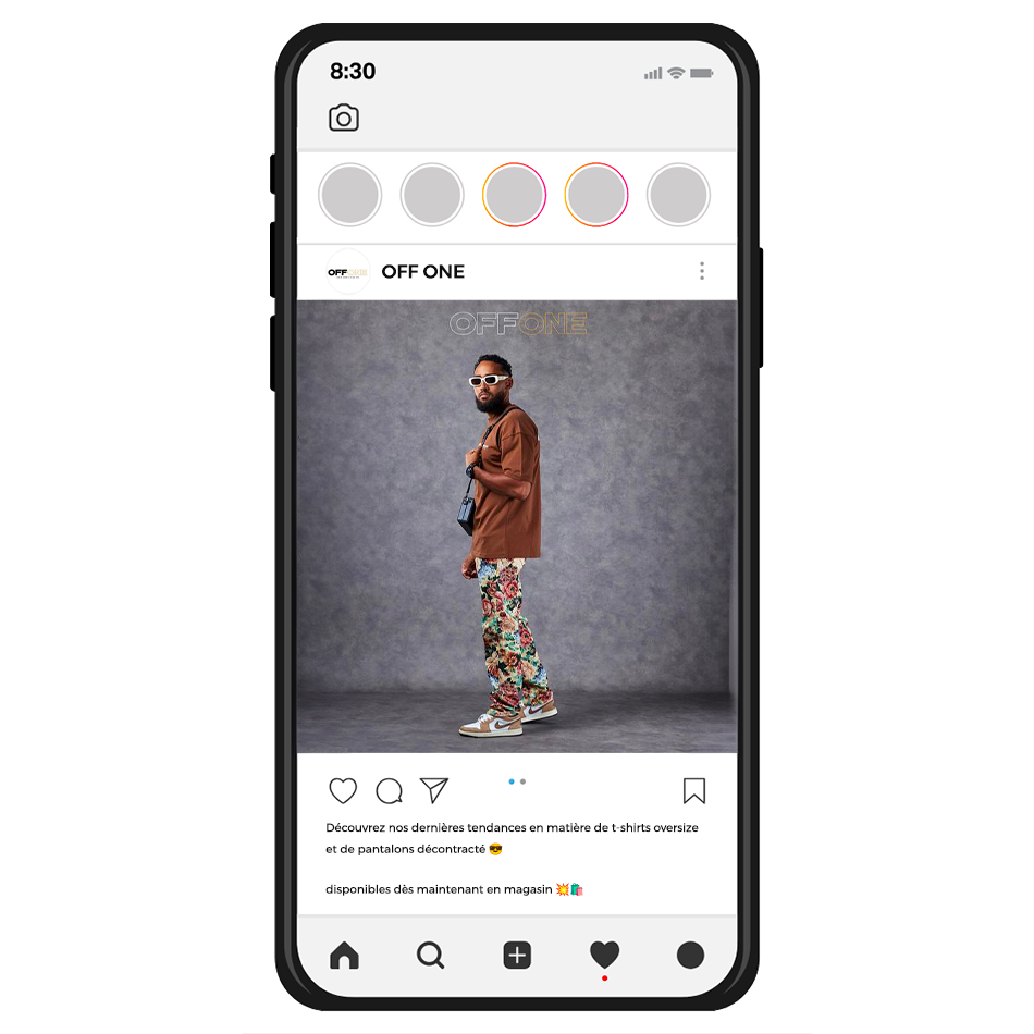 Image Instagram étude de cas Off One Réunion de l'agence Digital Process